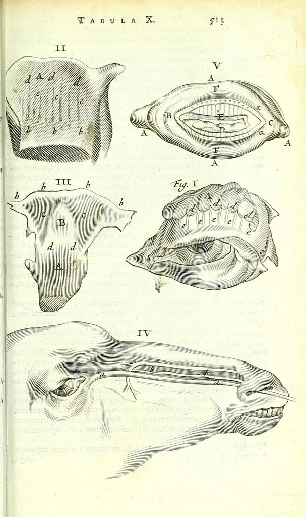 An illustration from Anatome ex omnium veterum recentiorumque observationibus imprimis Institutionibus b. m. parentis Cas, 1673, leaf 559