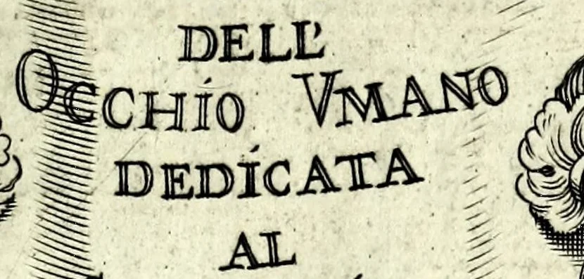 An illustration from Anatomia artifiziale dell' occhio umano, 1679, leaf 5
