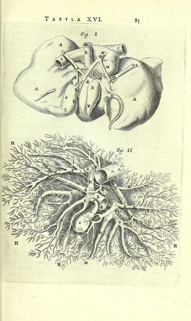 An illustration from Anatomia, ex Caspari Bartholini parentis Institutionibus,, 1651, leaf 107
