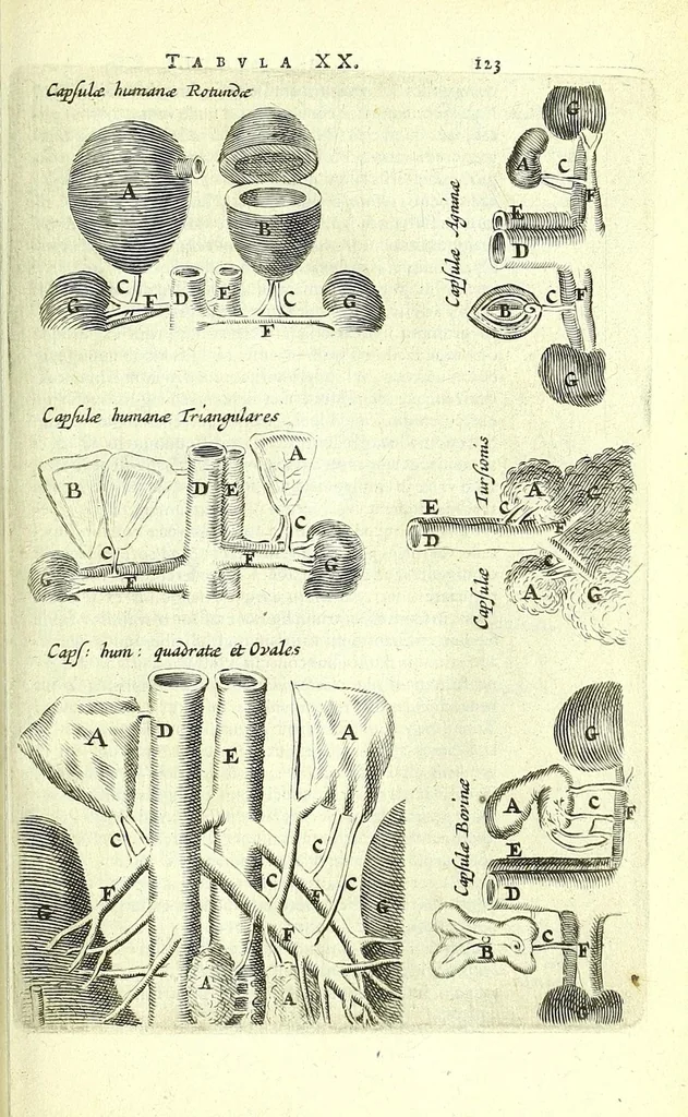 An illustration from Anatomia, ex Caspari Bartholini parentis Institutionibus,, 1651, leaf 145