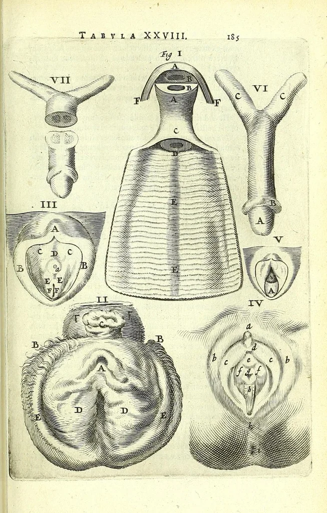 An illustration from Anatomia, ex Caspari Bartholini parentis Institutionibus,, 1651, leaf 207