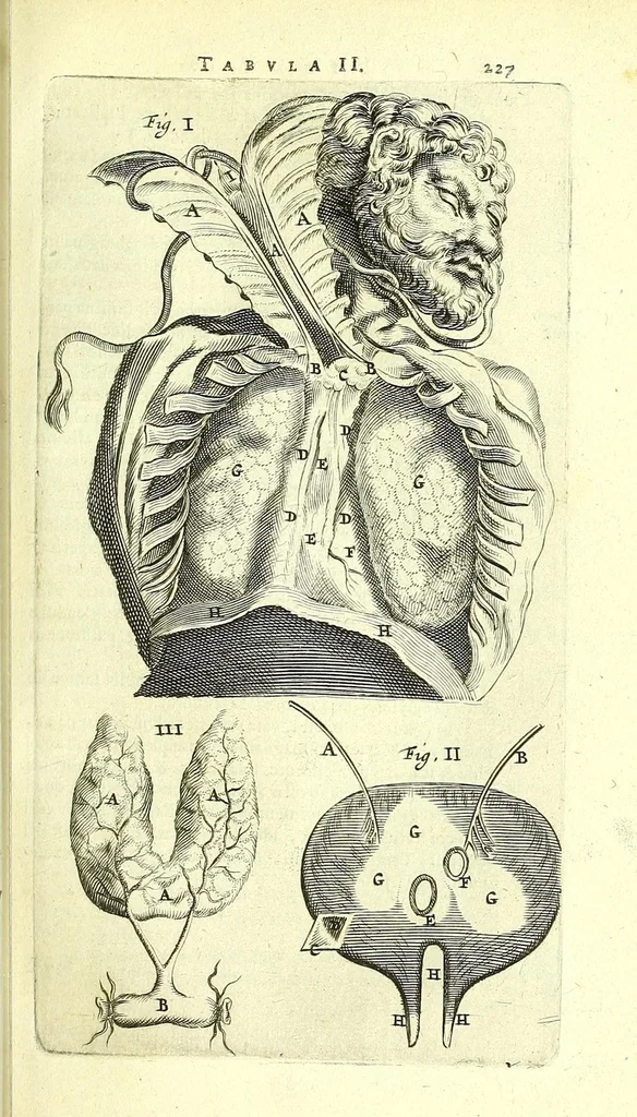An illustration from Anatomia, ex Caspari Bartholini parentis Institutionibus,, 1651, leaf 249