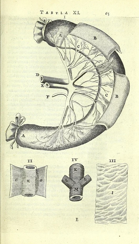 An illustration from Anatomia, ex Caspari Bartholini parentis Institutionibus,, 1651, leaf 87
