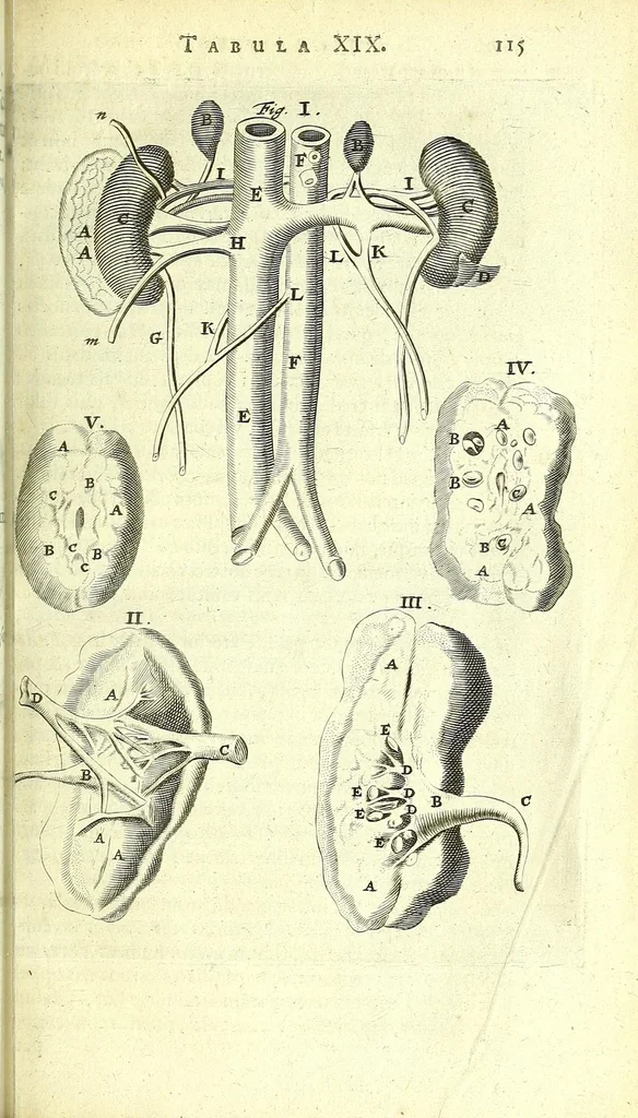 An illustration from Anatomia, ex Caspari Bartholini parentis Institutionibus :, 1666, leaf 139