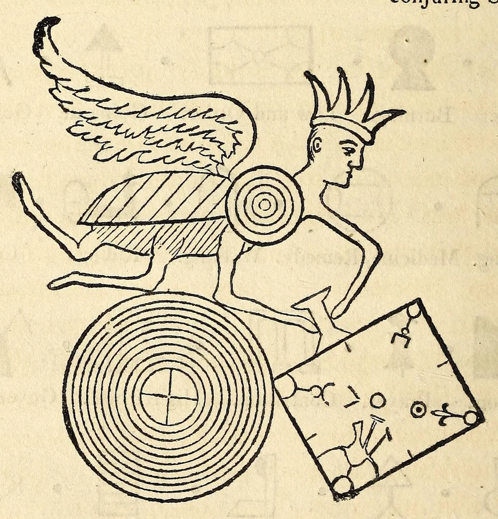 An illustration from Ancient alphabets and hieroglyphic characters explained : with an account of the Egyptian priests, their classes, initiation, and sacrifices, 1806, leaf 54