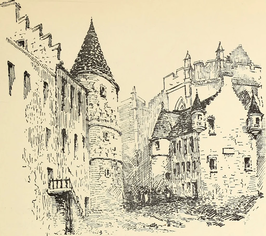An illustration from Ancient castles and mansions of Stirling nobility / described and illustrated by J.S. Fleming, 1902, leaf 128
