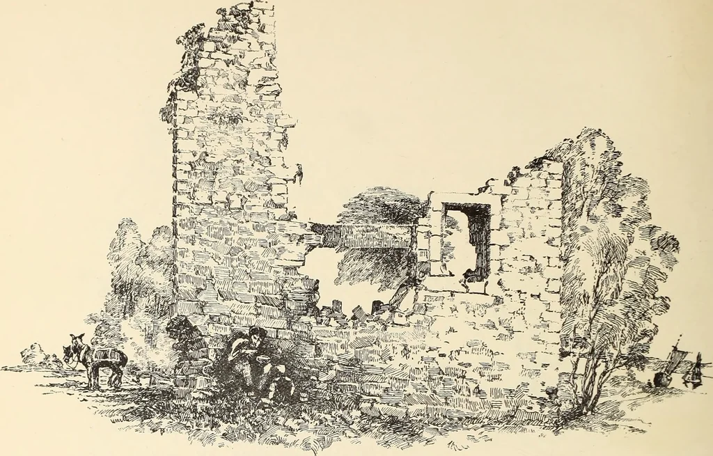 An illustration from Ancient castles and mansions of Stirling nobility / described and illustrated by J.S. Fleming, 1902, leaf 135