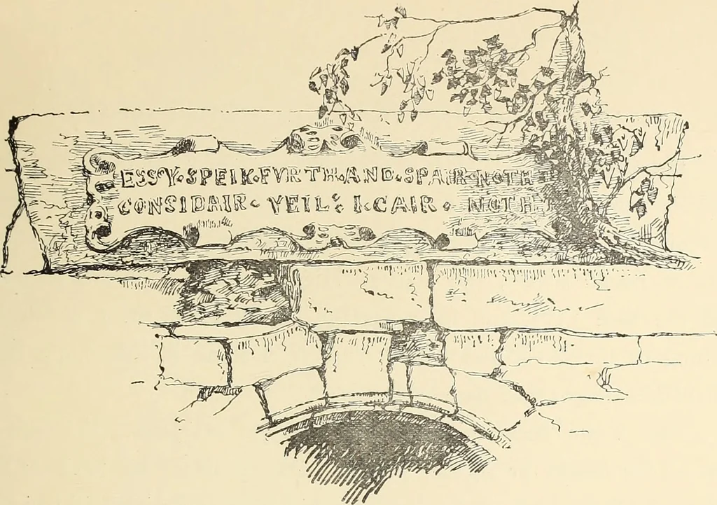An illustration from Ancient castles and mansions of Stirling nobility / described and illustrated by J.S. Fleming, 1902, leaf 22