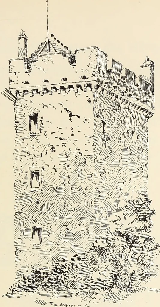 An illustration from Ancient castles and mansions of Stirling nobility / described and illustrated by J.S. Fleming, 1902, leaf 350