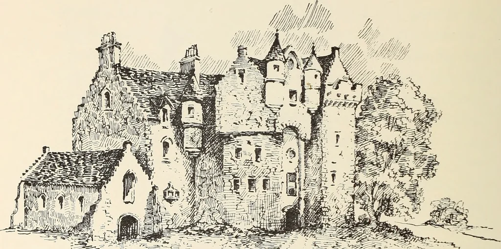 An illustration from Ancient castles and mansions of Stirling nobility / described and illustrated by J.S. Fleming, 1902, leaf 351