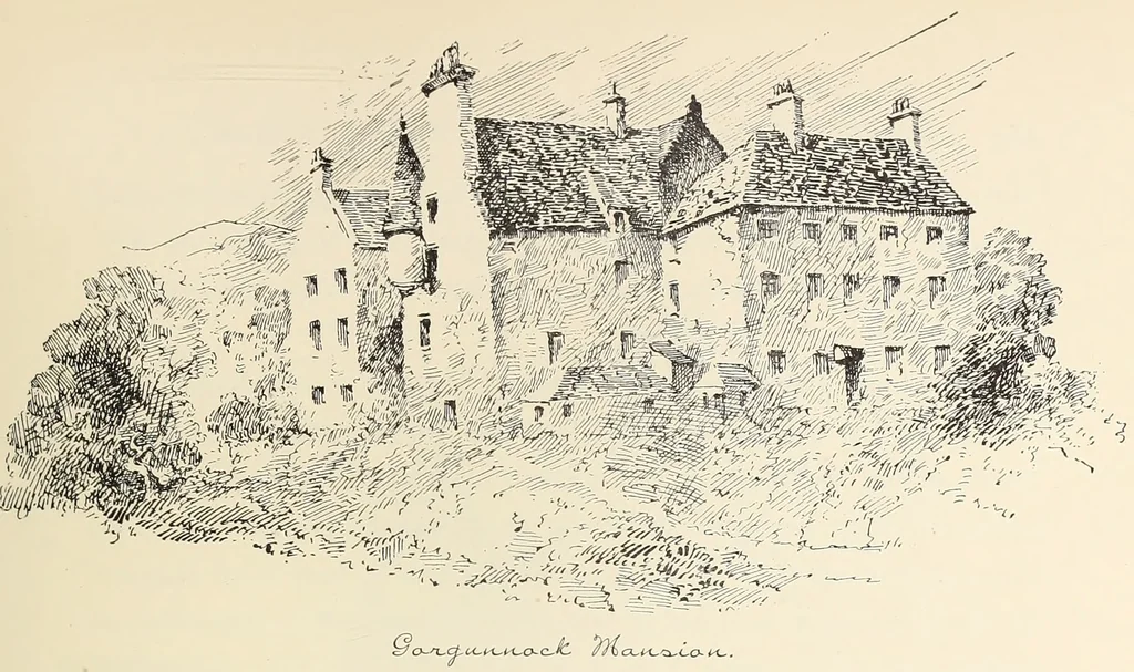 An illustration from Ancient castles and mansions of Stirling nobility / described and illustrated by J.S. Fleming, 1902, leaf 356
