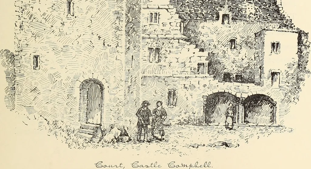 An illustration from Ancient castles and mansions of Stirling nobility / described and illustrated by J.S. Fleming, 1902, leaf 404
