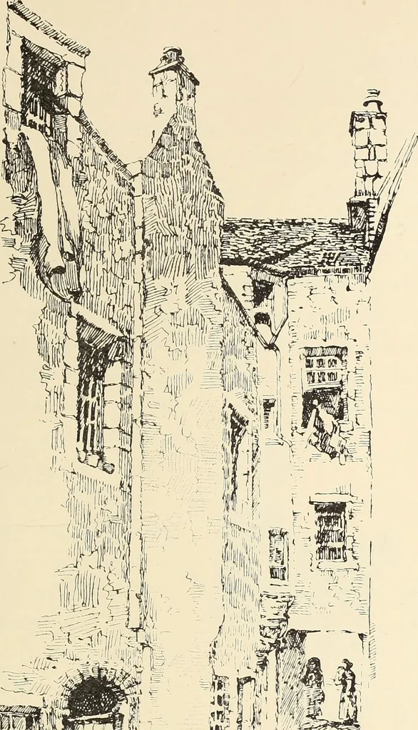 An illustration from Ancient castles and mansions of Stirling nobility / described and illustrated by J.S. Fleming, 1902, leaf 454