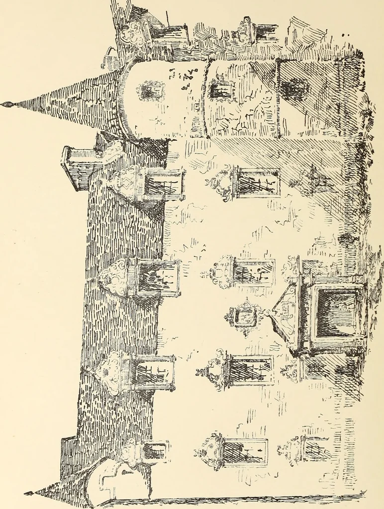 An illustration from Ancient castles and mansions of Stirling nobility / described and illustrated by J.S. Fleming, 1902, leaf 49
