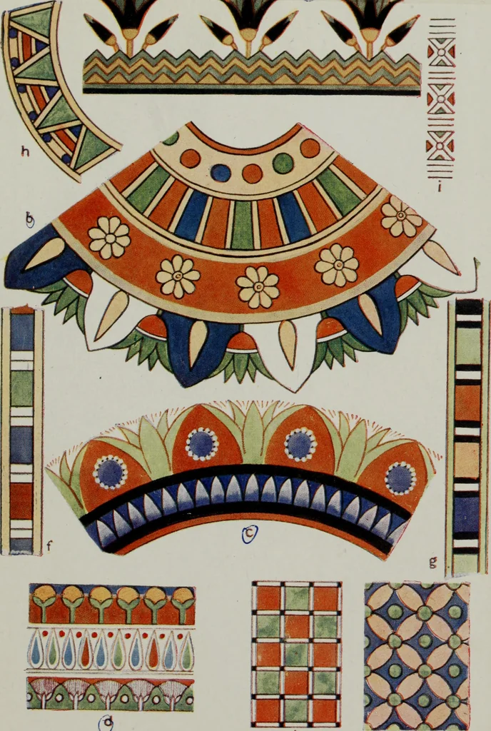 An illustration from Ancient Egyptian, Assyrian, and Persian costumes and decorations, 1920, leaf 24