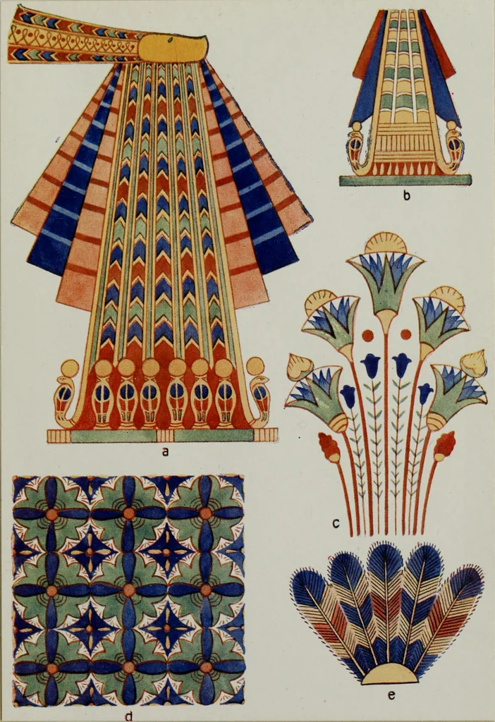 An illustration from Ancient Egyptian, Assyrian, and Persian costumes and decorations, 1920, leaf 44