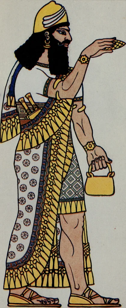 An illustration from Ancient Egyptian, Assyrian, and Persian costumes and decorations, 1920, leaf 66