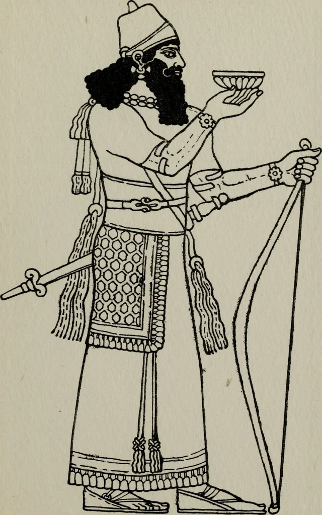 An illustration from Ancient Egyptian, Assyrian, and Persian costumes and decorations, 1920, leaf 68