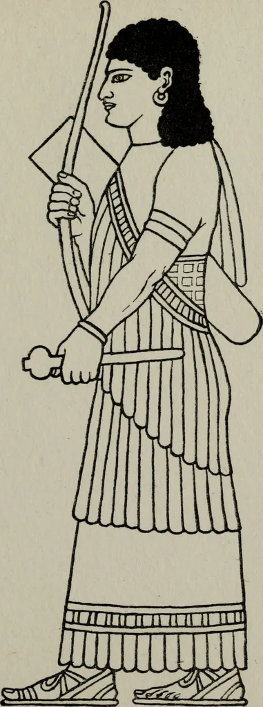 An illustration from Ancient Egyptian, Assyrian, and Persian costumes and decorations, 1920, leaf 70
