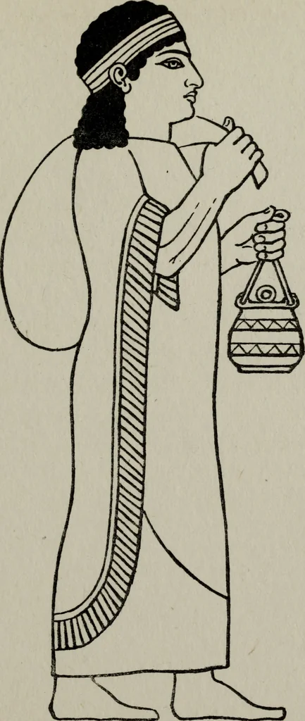 An illustration from Ancient Egyptian, Assyrian, and Persian costumes and decorations, 1920, leaf 74