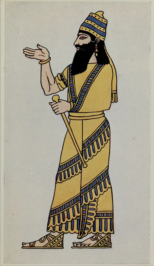 An illustration from Ancient Egyptian, Assyrian, and Persian costumes and decorations, 1920, leaf 78