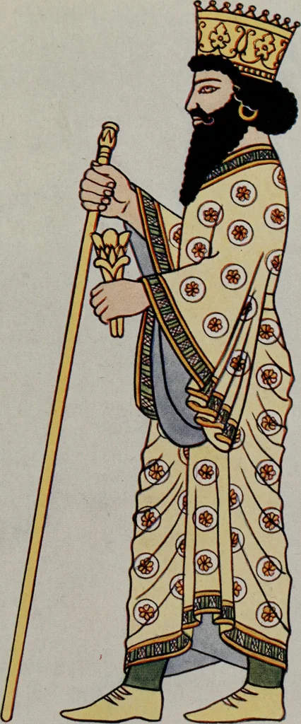 An illustration from Ancient Egyptian, Assyrian, and Persian costumes and decorations, 1920, leaf 96