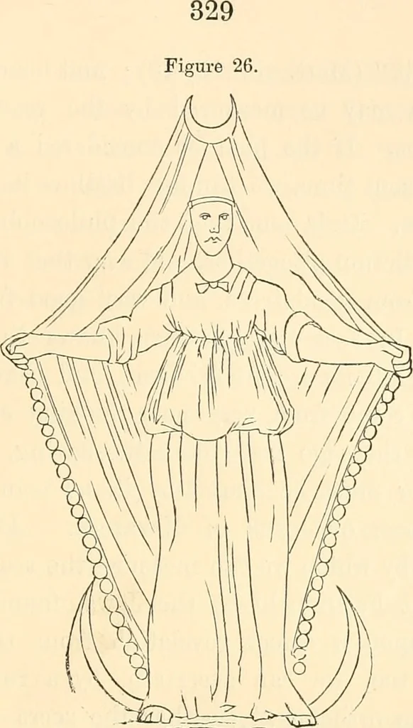 An illustration from Ancient faiths embodied in ancient names; or, An attempt to trace the religious belief, sacred rites, and holy emblems of certain nations, 1873, leaf 350
