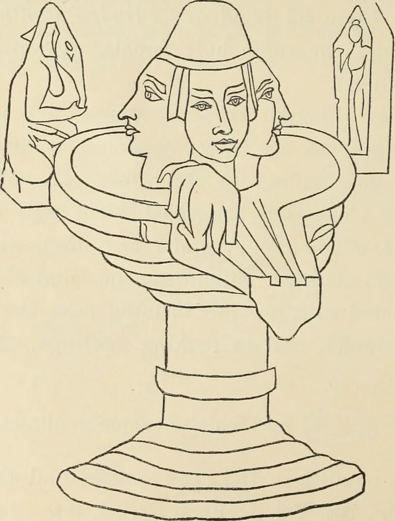 An illustration from Ancient faiths embodied in ancient names: or, An attempt to trace the religious belief, sacred rites, and holy emblems of certain nations, by an interpretation of the names given to children by priestly authority, or assumed by prophets, kings, and hierarchs, 1872, leaf 245