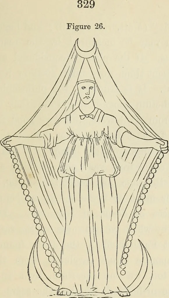 An illustration from Ancient faiths embodied in ancient names: or, An attempt to trace the religious belief, sacred rites, and holy emblems of certain nations, by an interpretation of the names given to children by priestly authority, or assumed by prophets, kings, and hierarchs, 1872, leaf 346