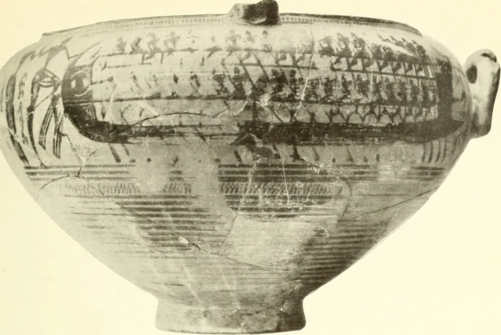 An illustration from Ancient Greece : a sketch of its art, literature & philosophy viewed in connexion with its external history from earliest times to the age of Alexander the Great, 1915, leaf 154