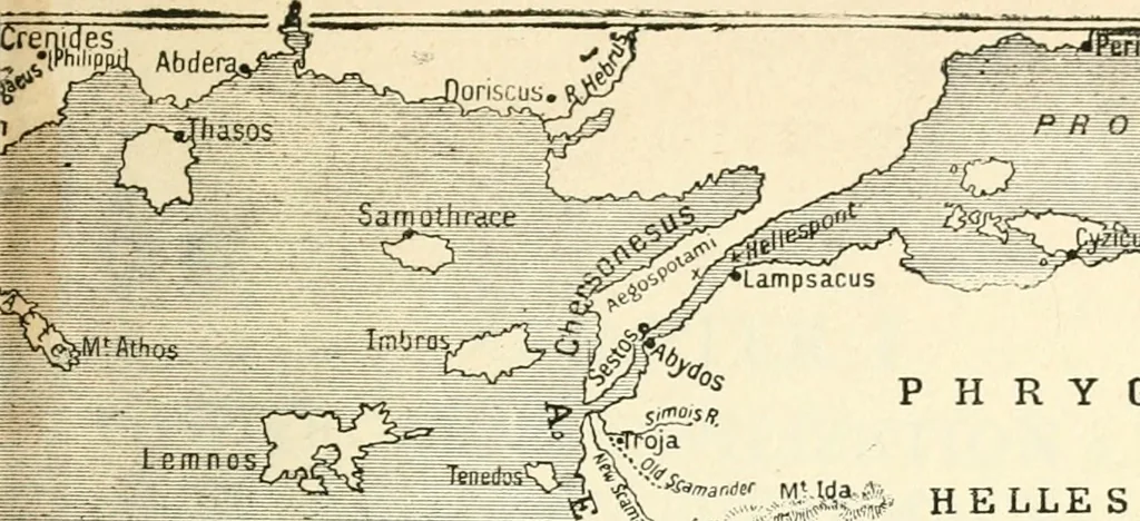 An illustration from Ancient Greece : a sketch of its art, literature & philosophy viewed in connexion with its external history from earliest times to the age of Alexander the Great, 1915, leaf 30