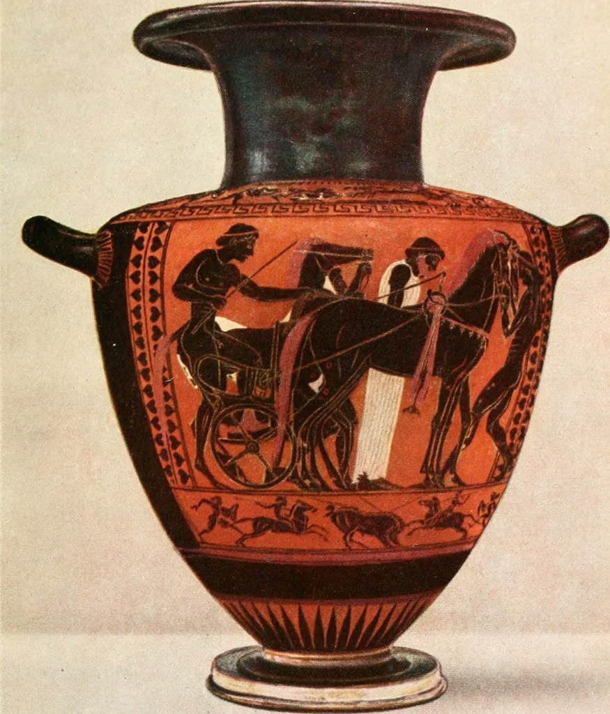 An illustration from Ancient Greece : a sketch of its art, literature & philosophy viewed in connexion with its external history from earliest times to the age of Alexander the Great, 1915, leaf 354