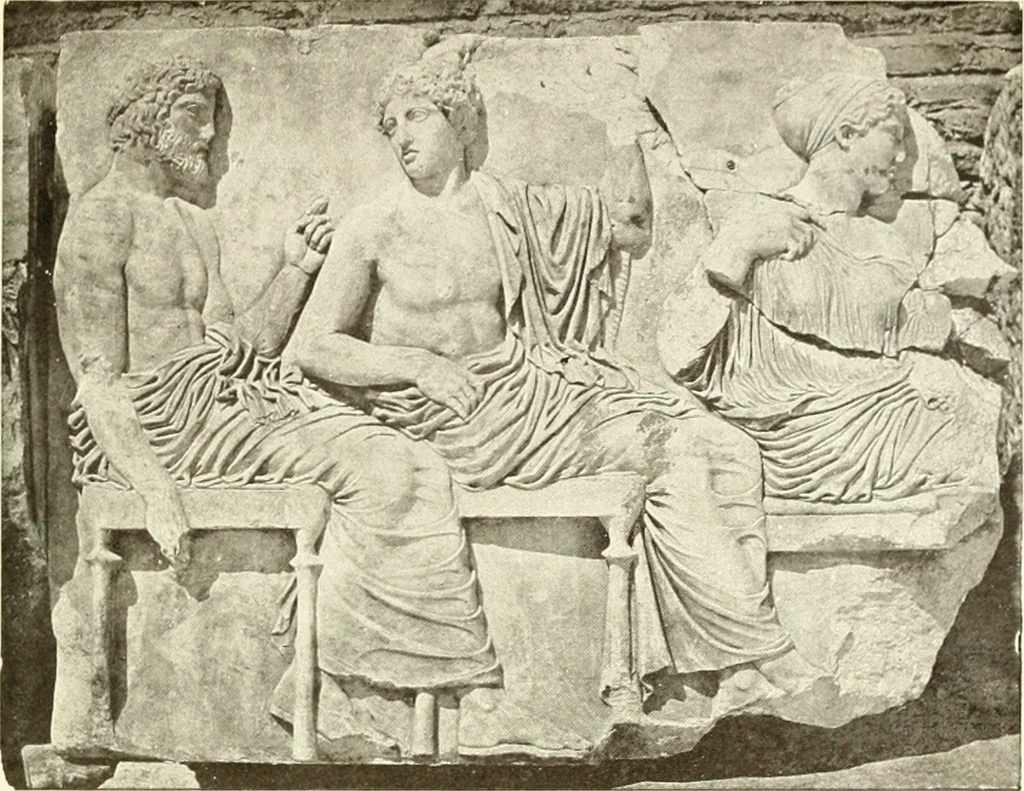 An illustration from Ancient Greece : a sketch of its art, literature & philosophy viewed in connexion with its external history from earliest times to the age of Alexander the Great, 1915, leaf 398