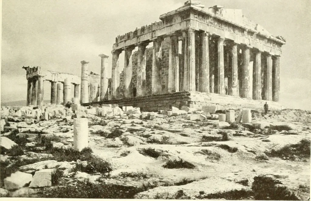 An illustration from Ancient Greece : a sketch of its art, literature & philosophy viewed in connexion with its external history from earliest times to the age of Alexander the Great, 1915, leaf 416
