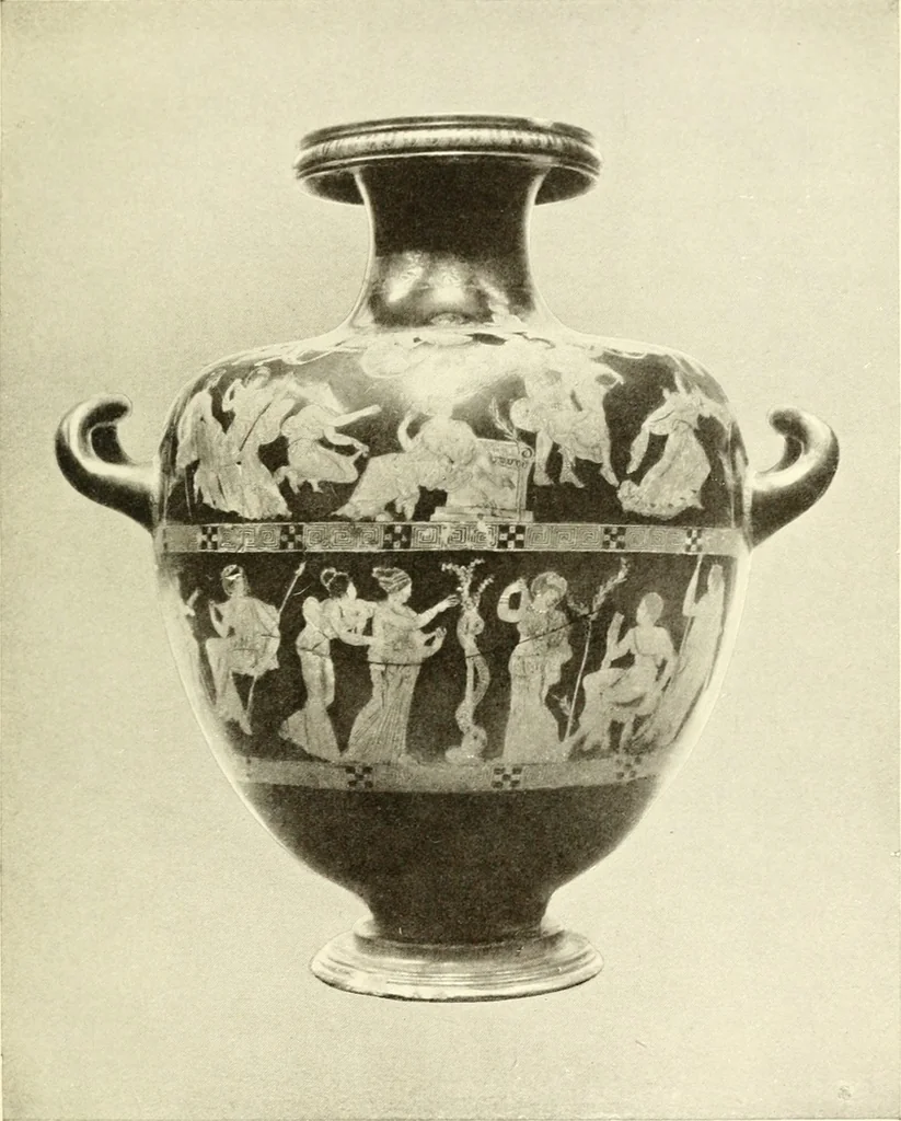 An illustration from Ancient Greece : a sketch of its art, literature & philosophy viewed in connexion with its external history from earliest times to the age of Alexander the Great, 1915, leaf 456
