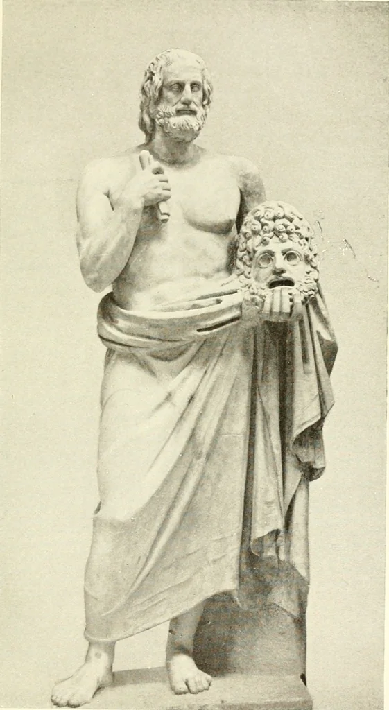 An illustration from Ancient Greece : a sketch of its art, literature & philosophy viewed in connexion with its external history from earliest times to the age of Alexander the Great, 1915, leaf 500