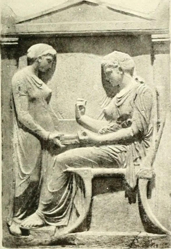 An illustration from Ancient Greece : a sketch of its art, literature & philosophy viewed in connexion with its external history from earliest times to the age of Alexander the Great, 1915, leaf 526