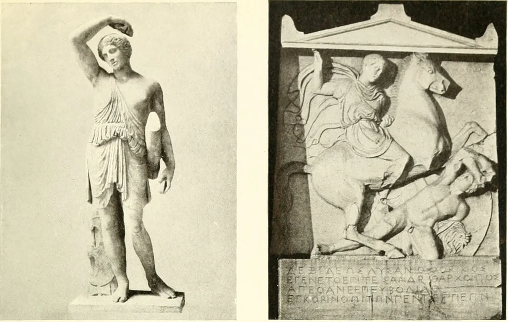 An illustration from Ancient Greece : a sketch of its art, literature & philosophy viewed in connexion with its external history from earliest times to the age of Alexander the Great, 1915, leaf 536