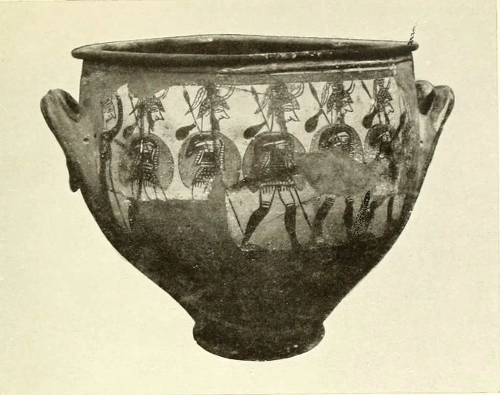 An illustration from Ancient Greece : a sketch of its art, literature & philosophy viewed in connexion with its external history from earliest times to the age of Alexander the Great, 1915, leaf 54