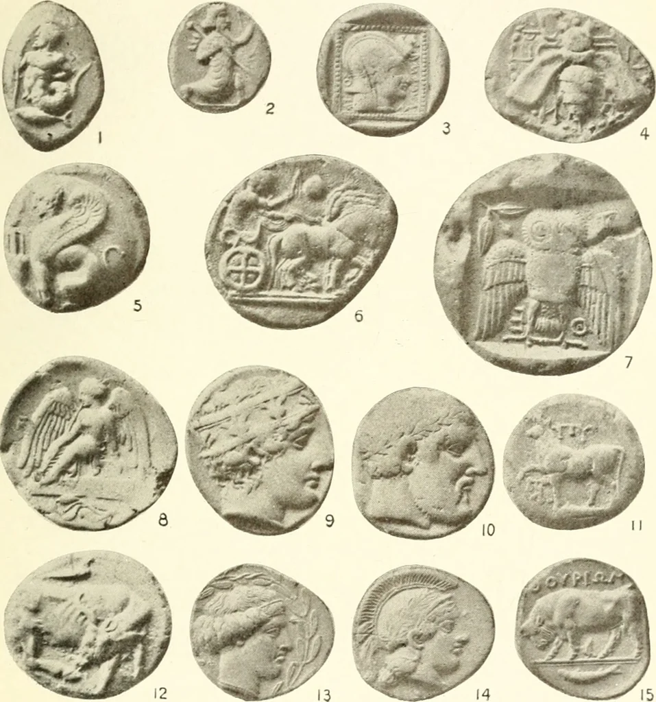 An illustration from Ancient Greece : a sketch of its art, literature & philosophy viewed in connexion with its external history from earliest times to the age of Alexander the Great, 1915, leaf 648