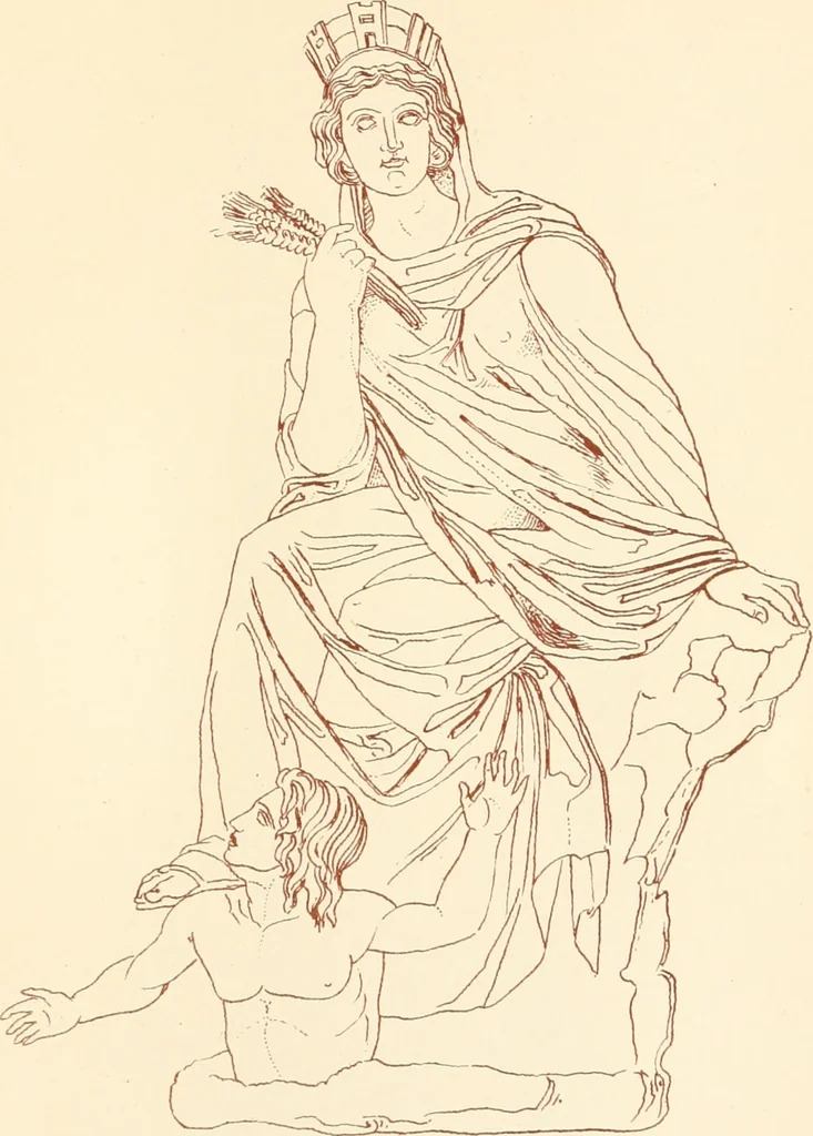An illustration from Ancient Greek female costume : illustrated by one hundred and twelve plates and numerous smaller illustrations ; with descriptive letterpress and descriptive passages from the works of Homer, Hesiod, Herodotus, Aeschylus, Euripides, Aristophanes, Theocritus, Xenophon, Lucian, and other Greek authors, 1882, leaf 246