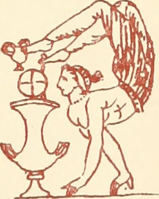 An illustration from Ancient Greek female costume : illustrated by one hundred and twelve plates and numerous smaller illustrations ; with descriptive letterpress and descriptive passages from the works of Homer, Hesiod, Herodotus, Aeschylus, Euripides, Aristophanes, Theocritus, Xenophon, Lucian, and other Greek authors, 1882, leaf 84