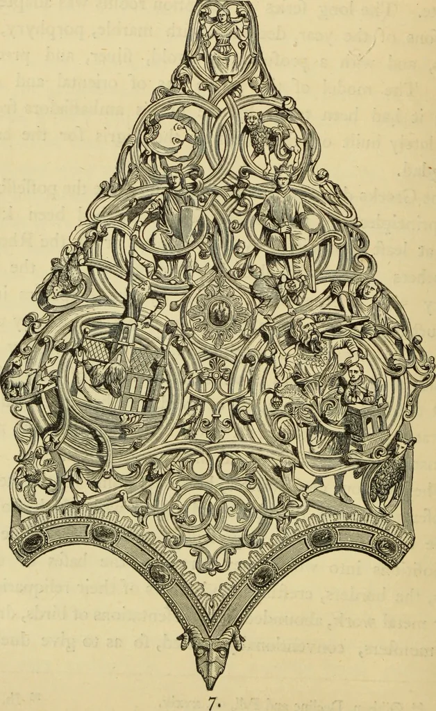 An illustration from Ancient and modern gold and silver smiths' work in the South Kensington Museum, 1878, leaf 77