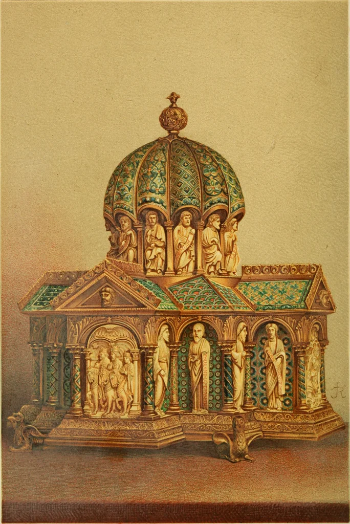 An illustration from Ancient and modern gold and silver smiths' work in the South Kensington Museum, 1878, leaf 9