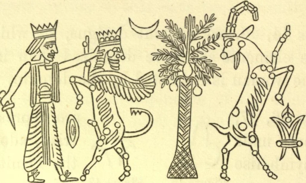 An illustration from Ancient pagan and modern Christian symbolism. With an essay on Baal worship, on the Assyrian sacred "grove" and other allied symbols by John Newton, 1875, leaf 123