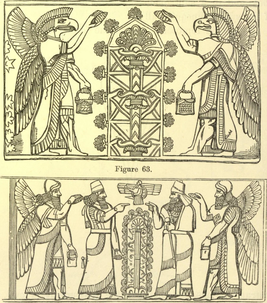 An illustration from Ancient pagan and modern Christian symbolism. With an essay on Baal worship, on the Assyrian sacred "grove" and other allied symbols by John Newton, 1875, leaf 125
