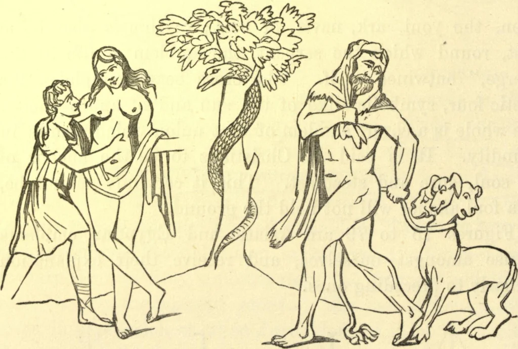 An illustration from Ancient pagan and modern Christian symbolism. With an essay on Baal worship, on the Assyrian sacred "grove" and other allied symbols by John Newton, 1875, leaf 131