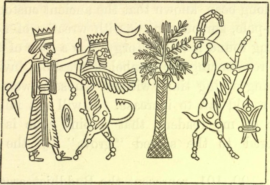 An illustration from Ancient pagan and modern Christian symbolism. With an essay on Baal worship, on the Assyrian sacred "grove" and other allied symbols by John Newton, 1875, leaf 146