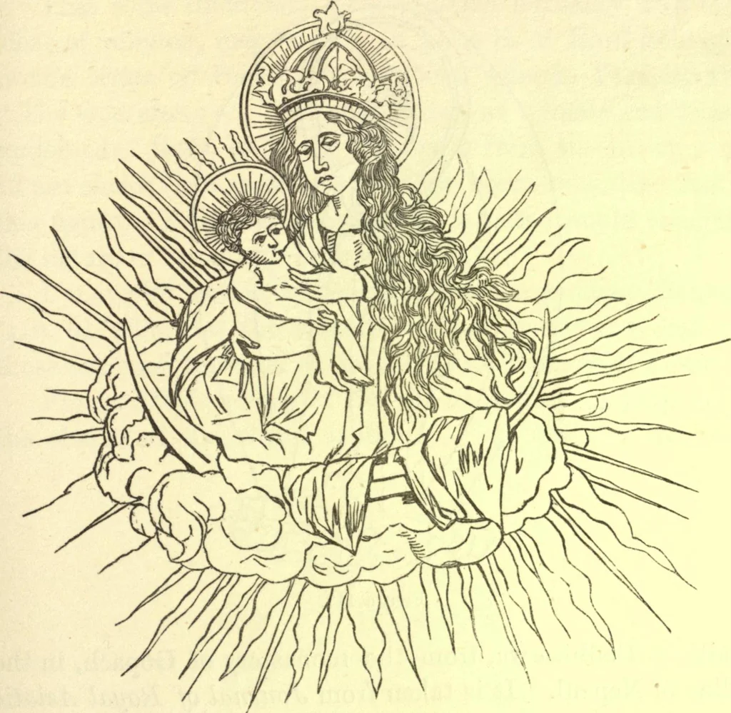 An illustration from Ancient pagan and modern Christian symbolism. With an essay on Baal worship, on the Assyrian sacred "grove" and other allied symbols by John Newton, 1875, leaf 154