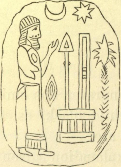 An illustration from Ancient pagan and modern Christian symbolism. With an essay on Baal worship, on the Assyrian sacred "grove" and other allied symbols by John Newton, 1875, leaf 157